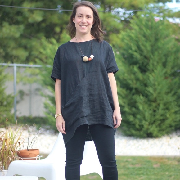 Elizabeth Suzann Harper Tunic mid weight linen - Picture 10 of 13